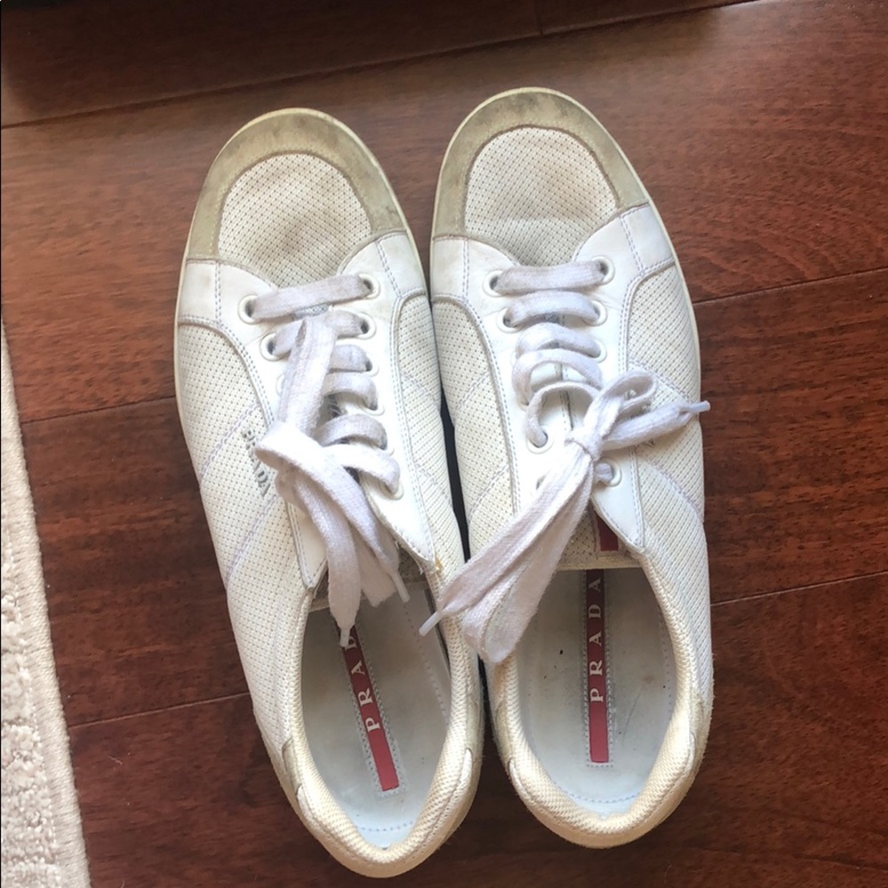 White Prada sneakers